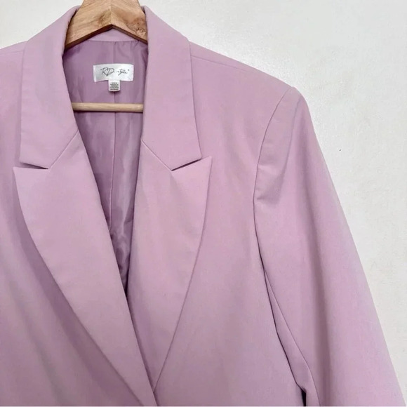 Rd  Style Womens Xsmall Oversized Lilac Double Breasted Blazer - Picture 6 of 15